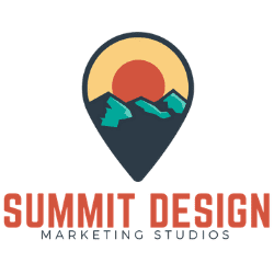 A logo of summit design marketing studios