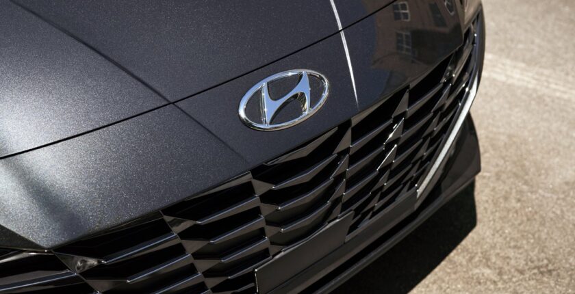 A close up of the front grill on a car