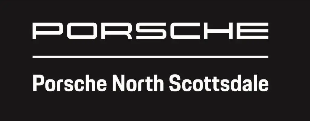 A black and white logo of porsche.